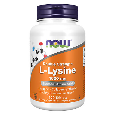 #ad NOW FOODS L Lysine Double Strength 1000 mg 100 Tablets $10.48