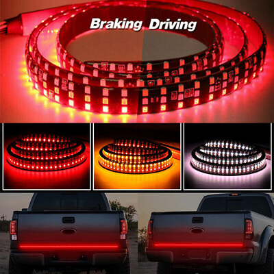 #ad 60 Inch LED Tailgate Light Bar Driving Brake Flow Steering Reverse Signal Light $18.19