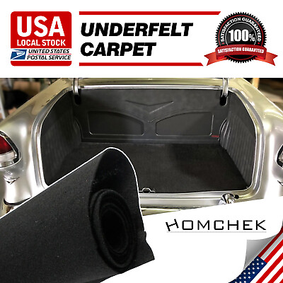 #ad Car Carpet Trunk liner Marine Boat Underfelt Upholstery Black Fabric Liner 1.8m² $17.99