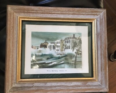 #ad Vintage Virginia Fouche Signed Print Bolton High Battery Charleston S.C. 1977 $99.99
