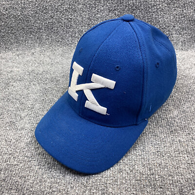 #ad Kentucky Wildcats Hat Cap Stretch Fitted Medium Large Mens NCAA Blue Zephyr $19.97