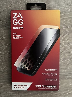 #ad ZAGG Invisible Shield XTR3 10X Glass Screen Protector Apple iPhone 15 Plus NEW $14.99