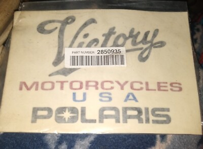 #ad Victory Motorcycles USA Polaris Window Sticker Decal Part # 2850935 $14.95