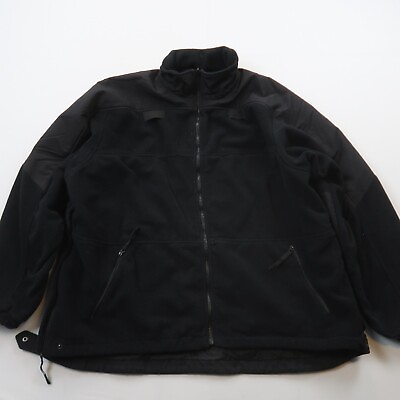 #ad 5.11 Tactical Mens Fleece Jacket Size 2XL Black Side Zips Casual Zip Pockets $34.99