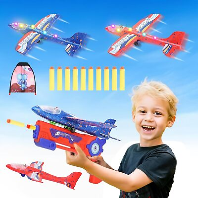 #ad LED Foam Glider Planes with 2 Flight Modes $15.00