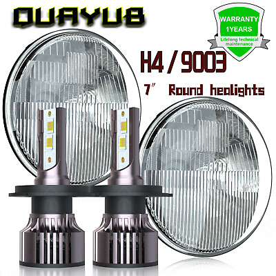 #ad 2PC 120W 7quot; Round LED Headlights Hi Lo Halo DRL for Toyota Pickup 1979 1980 1981 $116.46