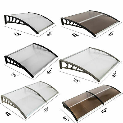 #ad Window Front Door Awning Cover Patio Eaves Canopy Household Polycarbonat Outdoor $73.62