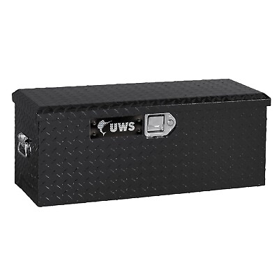 #ad UWS EC20012 Universal Black Aluminum Lockable Single Lid 2.7 Cu ft ATV Tool Box $376.95