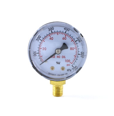 #ad Low Pressure Gauge for Oxygen Regulator 0 100 psi 2 inches 1 8quot; NPT Thread $15.90