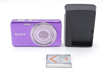#ad ［MINT w charger］SONY Cyber shot DSC W630 16.1MP Digital Camera Purple From JAPAN $179.99