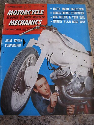 #ad MOTORCYCLE MECHANICS MAGAZINE SEP 1965 INJECTORS HONDA STRIP BSA GOLDIE HARLEY GBP 5.99