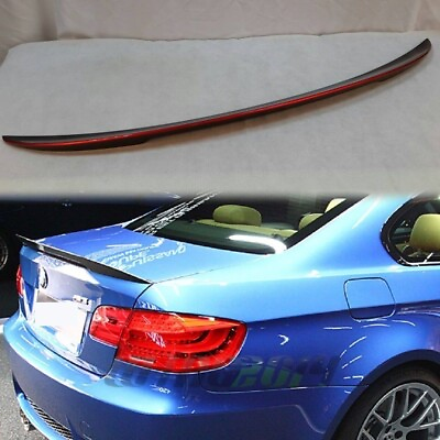 #ad Black RED Fit For BMW E92 Coupe P Look Trunk Spoiler 2007 2013 328i 335i $259.00