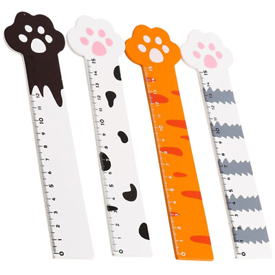 #ad 4 Pcs Ruler for Kids Convenient Rulers Kawaii Portable Student Child Tool $8.55