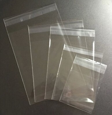 Clear Resealable Recloseable Self Seal Adhesive Cello Lip Tape Poly Plastic bags $1.29