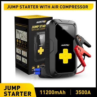 #ad #ad Car Battery Jump Starter with Air Compressor 12000mAh Charger Emergency Power $119.99