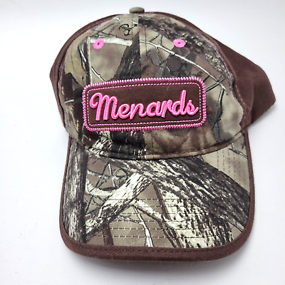 #ad Menards Home Improvement Womens Hat Cap Camouflage Adult Used Strapback B309D $8.99