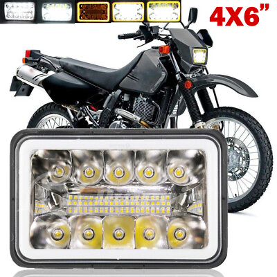 #ad Motorcycle Square 4x6quot; LED Headlight Halo DRL DIY Upgrade for Suzuki DRZ DR650 $30.99