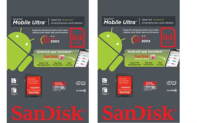 #ad Lot of 2 x 64GB = 128GB SanDisk Mobile Ultra Micro SDXC SD XC Class 10 30MB s $12.50