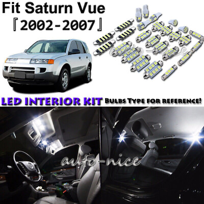 #ad 13x White LED Interior Lights Package Kit For 2002 2005 2006 2007 Saturn Vue $12.65