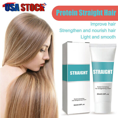 #ad Straight Hair Cream Protein Correcting Straightening Hair Cream Smooth Hair 60ml $7.52