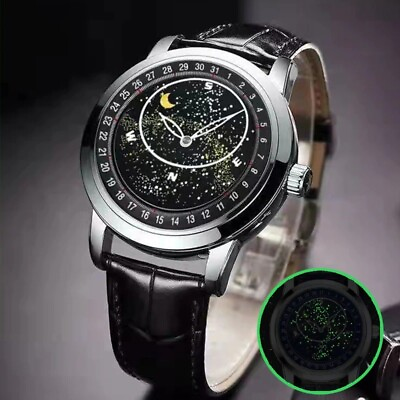 Men#x27;s Rotating Starry Sky Automatic Mechanical Waterproof Watch Luminous $32.00
