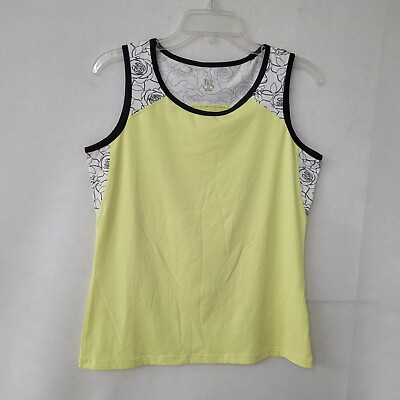 #ad Tail Shirt Womens M Tennis Tank Yellow Activewear Reflective Sleeveless $11.82