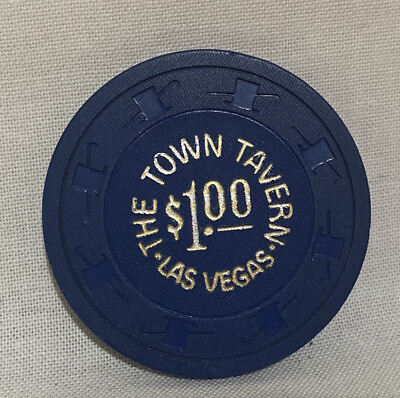 #ad Town Tavern Casino Las Vegas Nevada $1 Chip 1965 $90.00