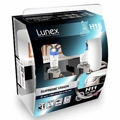 #ad 2x LUNEX SUPREME VISION H11 3700K Car Headlight Halogen Bulbs 12V 55W PGJ19 2 $22.35