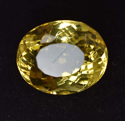 #ad Yellow Oval Shape Topaz Pendent Size 56.90 Ct Lab Created Gemstone CERTIFIED $16.15