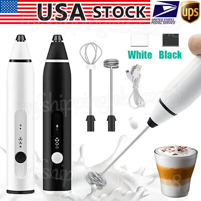 #ad 2 in 1 Electric Milk Frother Drink Foamer Whisk Mixer Stirrer Coffee Egg Beater $10.38