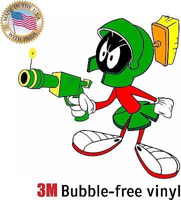 #ad #ad MARVIN THE MARTIAN KIDS DECAL 3M STICKER MADE IN USA WINDOW CAR LAPTOP WALL $69.99