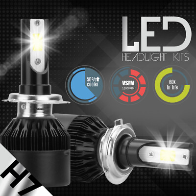 #ad 2x Cree LED Headlight Kit H8 H9 H11 6000K Low Beam Fog Bulb w Metal Clamp White $17.99