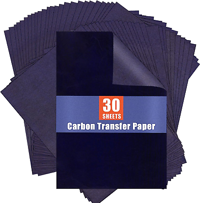 #ad Blue Carbon Paper for Tracing Graphite Transfer Paper PSLER 30 Pcs Graphite P $6.08