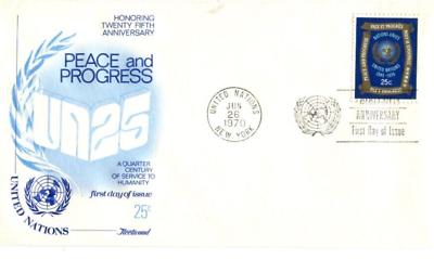 #ad United Nations Peace amp; Progress 1970 First Day FDC Fleetwood Scott UN 211 $1.90