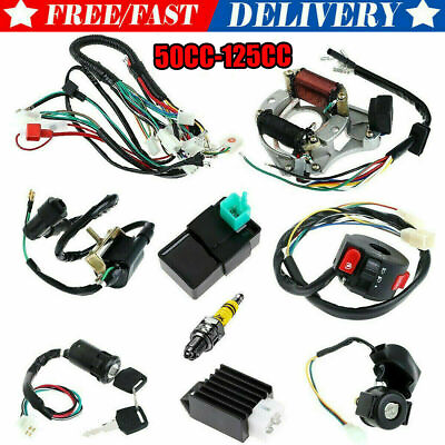 50cc 110cc CDI Wire Harness Stator Assembly Wiring Kit For Chinese ATV Quad Quad $30.99