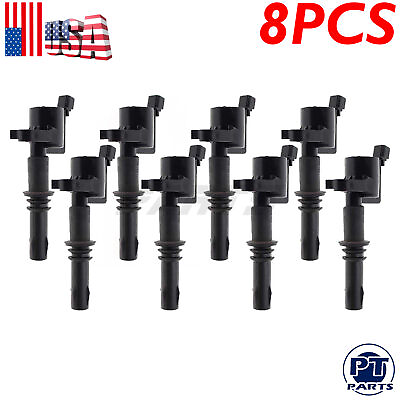 #ad 8 x New DG 511 for Ford fits Motorcraft F 150 5.4L 3V Ignition Coil BLACK BOOTS $86.97