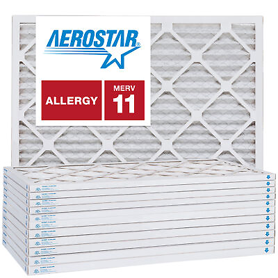 #ad 21 1 4 x 21 1 4 x 1 AC and Furnace Air Filter by Aerostar MERV 11 Box of 12 $130.20