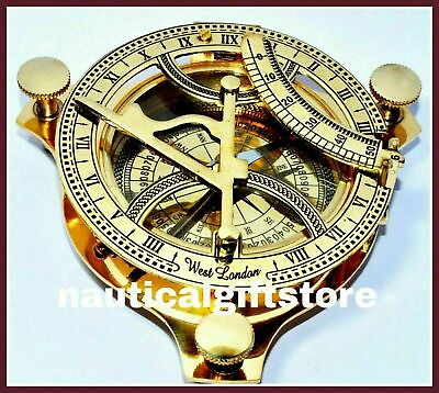 #ad Marine Working West London Sundial Nautical Brass Compass Decorative Gift $35.10