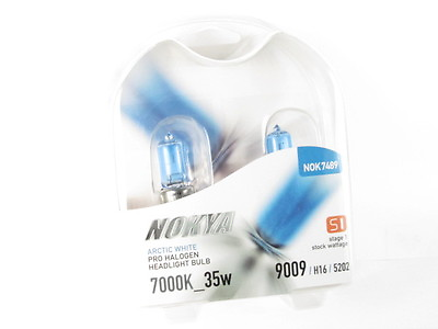 #ad Nokya Arctic White Pro Halogen Headlight Bulbs 9009 H16 5202 35w 7000K Stage 1 $23.99