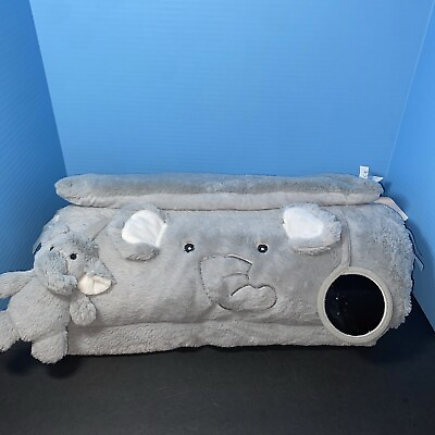 #ad MANHATTAN KIDS Elephant Infant Baby Activity Play Sleep Mat Mirror Rattle Gray $16.24