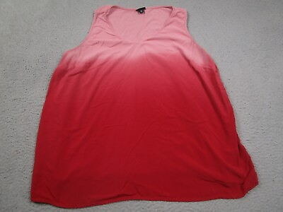 #ad Torrid Top Womens 2X Red Sleeveless Tank Rayon Fade Ombre $12.97