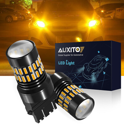 #ad AUXITO 3156 3157 4157 LED Turn Signal Light Bulbs CANBUS Anti Hyper Flash Amber $13.99