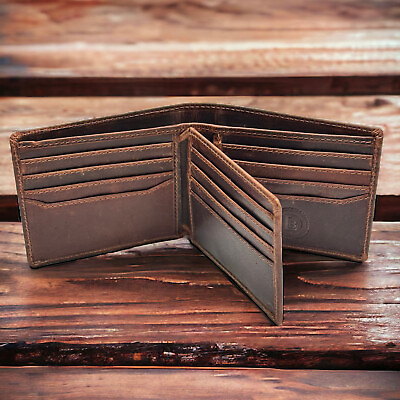 #ad RFID Blocking Slim Thin Bifold Credit Card ID Vintage Leather Wallet for Men... $19.79