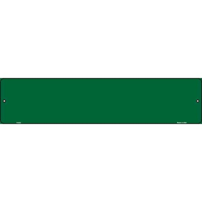 #ad Green Solid Blank Novelty 24quot;x5quot; metal street sign plaque Home Door Garage Wall $32.00