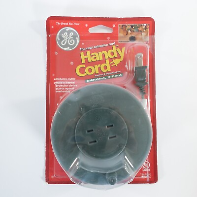 #ad GE General Electric Handy Cord 2 Outlet 9 Foot extension Cord NEW $14.99