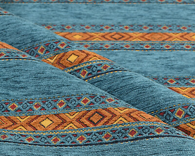 #ad Upholstery fabric Kilim pattern blue ethnic south latin american native Tucson $21.90