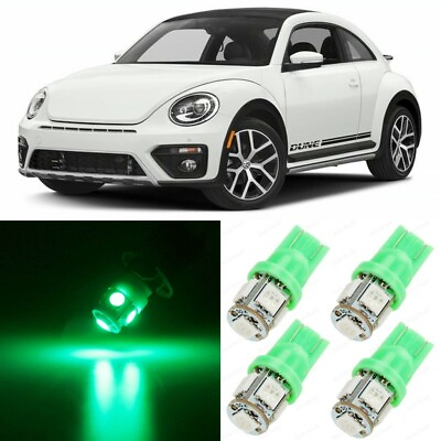 #ad 7 x Green Interior LED Lights Package For 2012 2017 Volkswagen VW Beetle TOOL $10.99