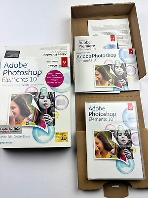 #ad Adobe Photoshop Elements10 for PC Mac OS Great Condition $40.41
