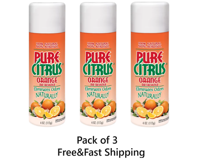 #ad 3 Pack Pure Citrus Orange All Natural Non Aerosol Odor Eliminator 4 Ounce $14.75