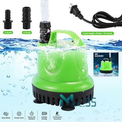 #ad Submersible Water Pump for Pond Aquarium Hydroponics Fish Tank Fountain Waterfal $16.67
